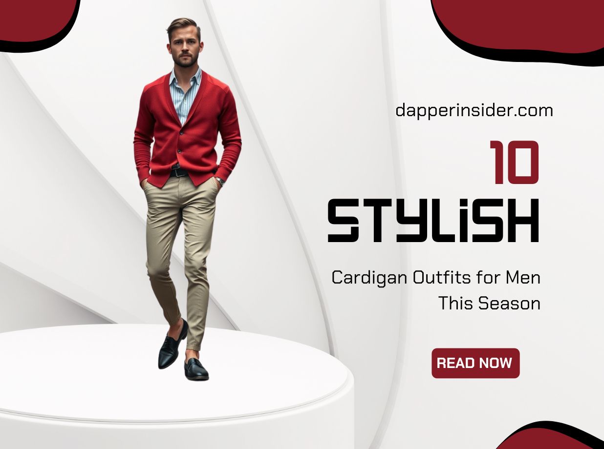 man wear cardigan outfit