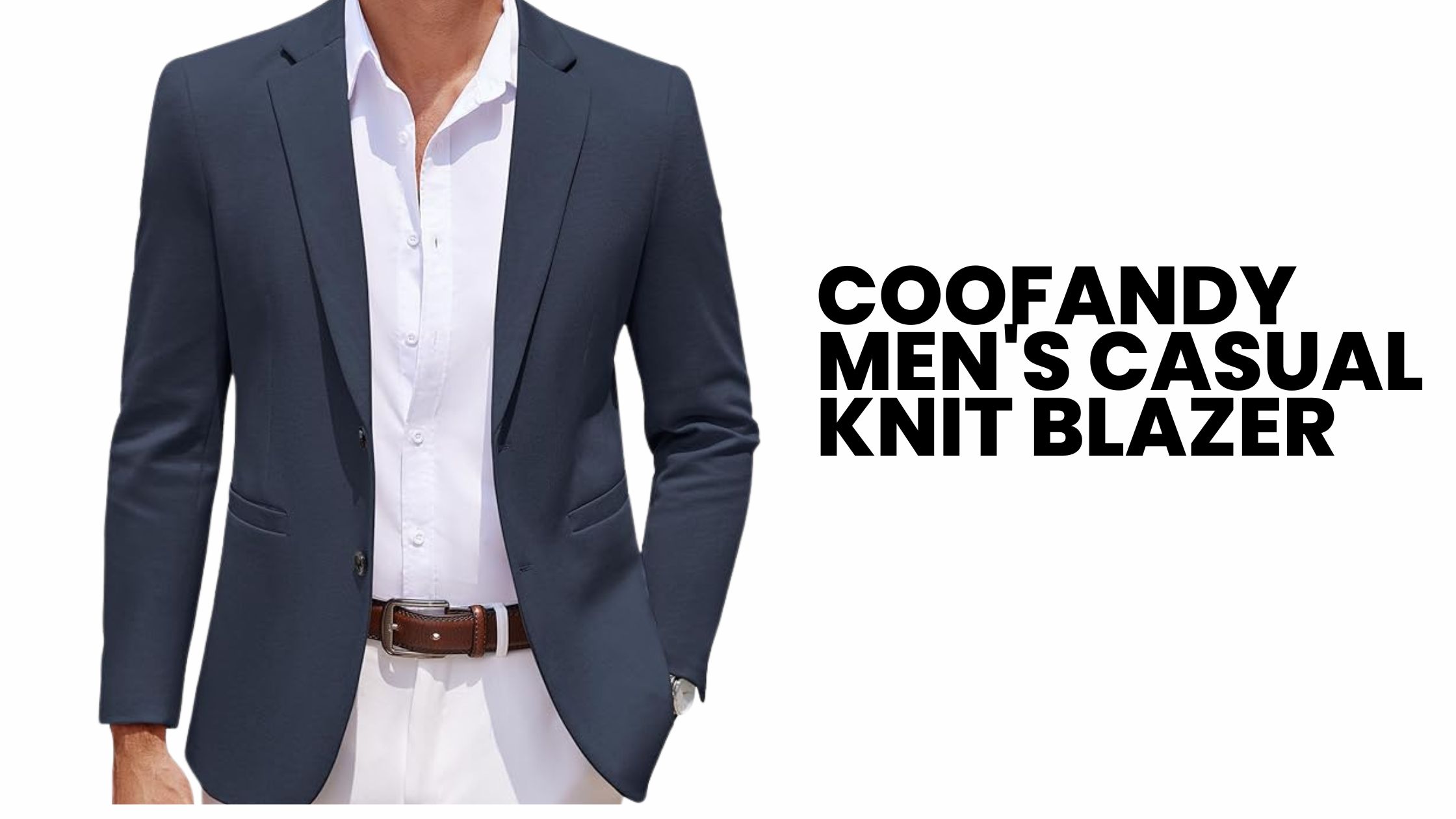 COOFANDY Men's Casual Knit Blazer