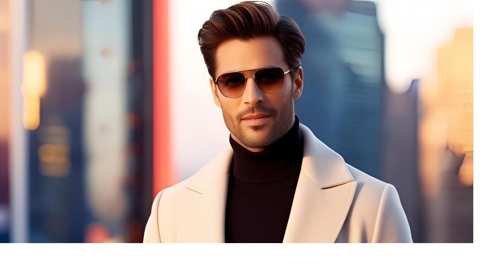 A stylish man wearing a chic coat while standing outdoors, showcasing the impact of outerwear in an outfit
